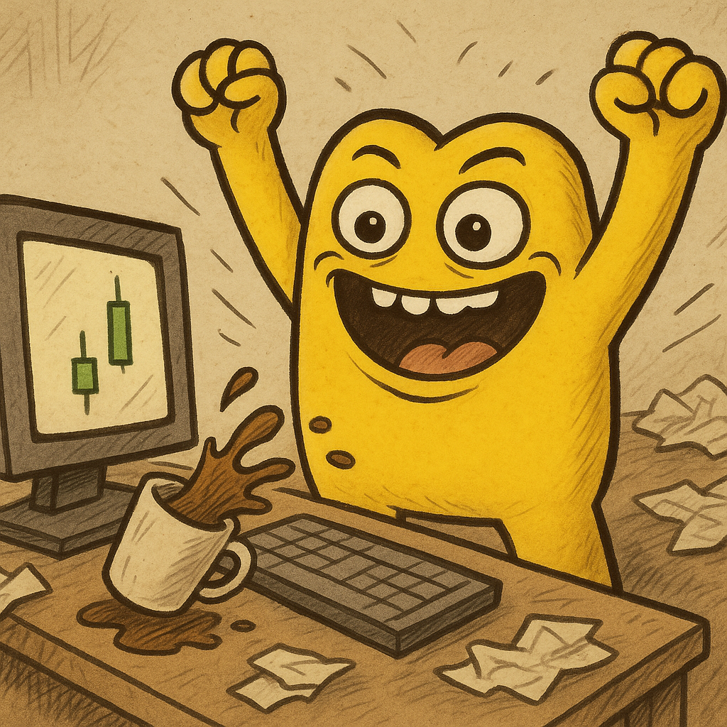 Green candle crawling up